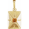 14K Yellow Natural Citrine Pendant