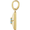 14K Yellow Natural Aquamarine Pendant