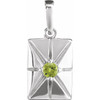 Sterling Silver Natural Peridot Pendant