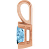 14K Rose Natural Sky Blue Topaz Pendant
