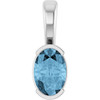 14 Karat White Gold Natural Sky Blue Topaz Gemstone Pendant | $269