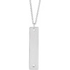 Platinum Natural Diamond Engravable Heart Necklace 0.03 CT, 16-18 Inch, 2mm - $2,844