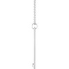 14 Karat White Gold Natural Diamond Engravable Heart Necklace 0.03 CT, 16-18 Inch, 2mm - $1,626