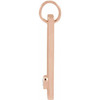 14K Rose .03 CT Natural Diamond Engravable Heart Pendant
