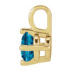 14K Yellow Natural London Blue Topaz Pendant