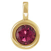 14K Yellow Natural Rhodolite Garnet Pendant