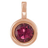 14K Rose Natural Rhodolite Garnet Pendant
