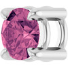 14 Karat White Gold 4 mm Natural Pink Tourmaline Gemstone Pendant | $231