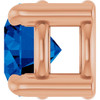 14 Karat Rose Gold 4 mm Lab Grown Blue Sapphire Gemstone Pendant | $254