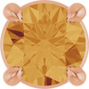 14 Karat Rose Gold 4 mm Natural Citrine Gemstone Pendant | $175
