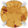 Platinum 6 mm Natural Citrine Gemstone Pendant | $249