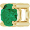 14 Karat Yellow Gold 4 mm Lab Grown Emerald Gemstone Pendant | $204