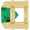 14K Yellow 4 mm Lab-Grown Emerald Pendant