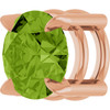 14K Rose 6 mm Natural Peridot Pendant