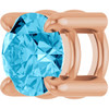 14 Karat Rose Gold 4 mm Natural Aquamarine Gemstone Pendant | $268