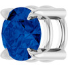 14 Karat White Gold 5 mm Natural Blue Sapphire Gemstone Pendant | $1,418