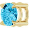14 Karat Yellow Gold 5 mm Natural Aquamarine Gemstone Pendant | $370