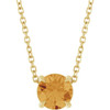 14K Yellow 6 mm Natural Citrine 16-18" Necklace