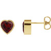 14K Yellow Natural Mozambique Garnet Stud Earrings
