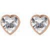 14K Rose Stuller Lab-Grown Moissanite Stud Earrings