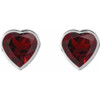 Platinum Natural Mozambique Garnet Stud Earrings |$661