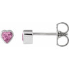 Sterling Silver Natural Pink Sapphire Stud Earrings |$420