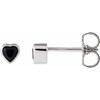 14 Karat White Gold Natural Black Onyx Stud Earrings |$418