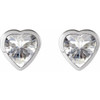 Sterling Silver Stuller Lab-Grown Moissanite Stud Earrings