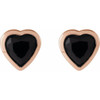 14 Karat Rose Gold Natural Black Onyx Stud Earrings |$416