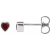 Platinum Natural Mozambique Garnet Stud Earrings |$474