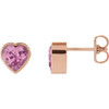 14 Karat Rose Gold Natural Pink Sapphire Stud Earrings |$4068