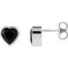 14 Karat White Gold Natural Black Onyx Stud Earrings |$585