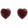 14 Karat White Gold Natural Mozambique Garnet Stud Earrings |$416