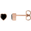 14 Karat Rose Gold Natural Black Onyx Stud Earrings |$427