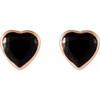 14 Karat Rose Gold Natural Black Onyx Stud Earrings |$427
