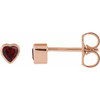 14 Karat Rose Gold Natural Mozambique Garnet Stud Earrings |$411