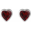 Sterling Silver Natural Mozambique Garnet Stud Earrings |$297