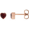 14 Karat Rose Gold Natural Mozambique Garnet Stud Earrings |$416
