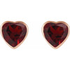 14 Karat Rose Gold Natural Mozambique Garnet Stud Earrings |$416