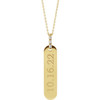 14 Karat Yellow Gold Natural Diamond Engravable Bar Necklace 0.05 CTW, 16-18 Inch, 2x1mm - $1,578