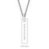 Sterling Silver Natural Diamond Engravable Bar Necklace 0.05 CTW, 16-18 Inch, 2x1mm - $295