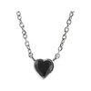 Platinum Natural Black Onyx Bezel to Set Necklace 16-18 Inch - $1,403