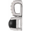 Platinum Natural Black Onyx & .02 CTW Natural Diamond Pendant