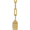 14 Karat Yellow Gold Lab Grown Moissanite Necklace 16 Inch, 7x7mm - $1,083