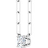 14 Karat White Gold Natural White Sapphire Necklace 18 Inch, 5mm - $1,172