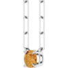14 Karat White Gold Natural Citrine Necklace 18 Inch, 5mm - $1,005