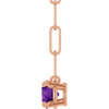 14K Rose Natural Amethyst 18" Necklace