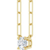14 Karat Yellow Gold Natural White Sapphire Necklace 18 Inch, 5mm - $1,020