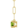 14 Karat Yellow Gold Natural Peridot Necklace 16 Inch - $758