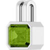Platinum Natural Peridot Gemstone Pendant | $1,541
